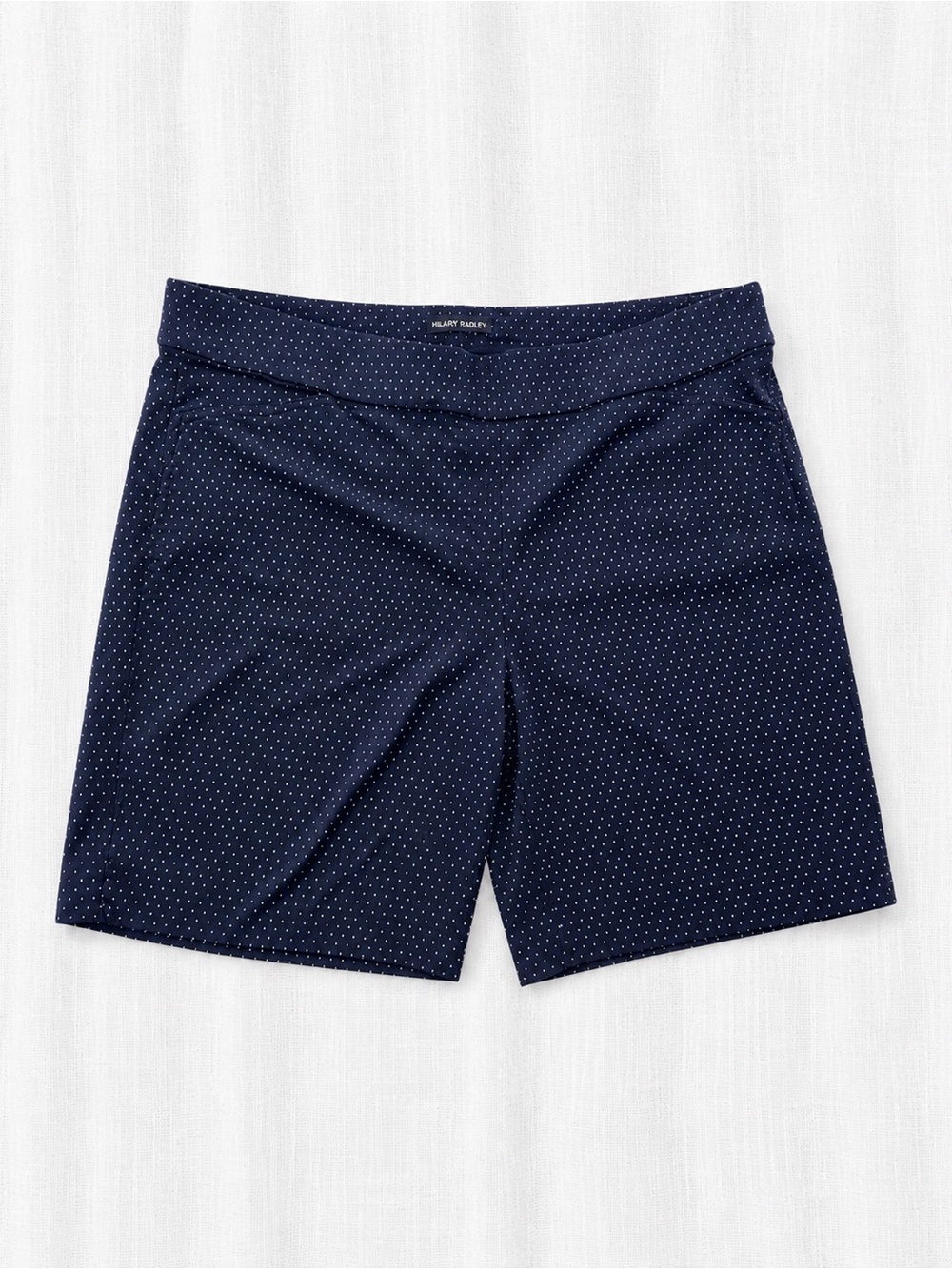 Hilary Radley Navy with White Microdot Bermuda Shorts